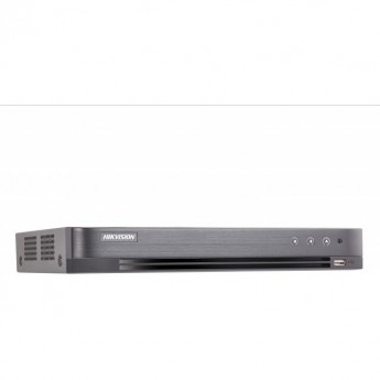 8-канальный гибридный HD-TVI регистратор для аналоговых, HD-TVI, AHD и CVI камер + 4 канала IP @ 6 Мп (до 12 каналов с полным замещением аналоговых каналов) HIKVISION iDS-7208HQHI-M1/S